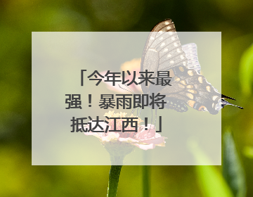 今年以来最强！暴雨即将抵达江西！