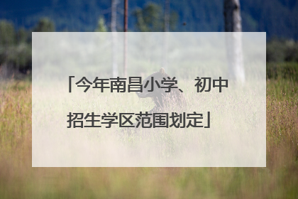 今年南昌小学、初中招生学区范围划定