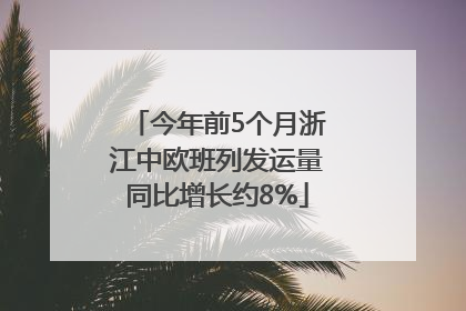 今年前5个月浙江中欧班列发运量同比增长约8%