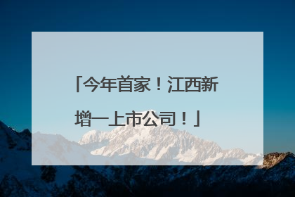 今年首家！江西新增一上市公司！