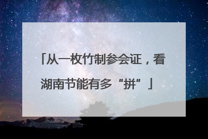 从一枚竹制参会证，看湖南节能有多“拼”