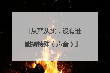 从严从实，没有谁能搞特殊（声音）