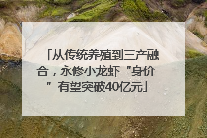 从传统养殖到三产融合，永修小龙虾“身价”有望突破40亿元
