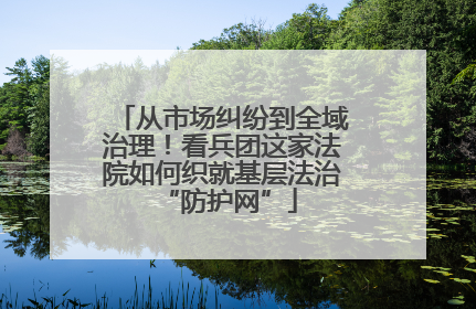 从市场纠纷到全域治理！看兵团这家法院如何织就基层法治 “防护网”