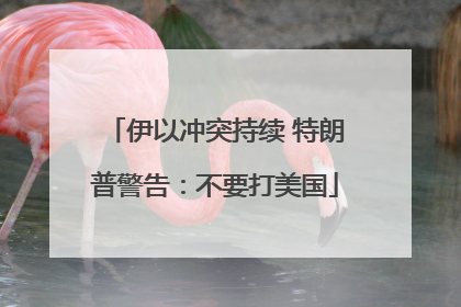 伊以冲突持续 特朗普警告：不要打美国