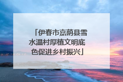 伊春市嘉荫县雪水温村厚植文明底色促进乡村振兴