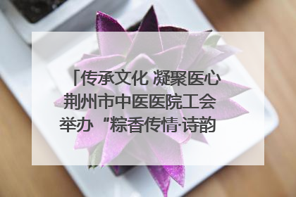 传承文化 凝聚医心 荆州市中医医院工会举办“粽香传情·诗韵端午”系列活动