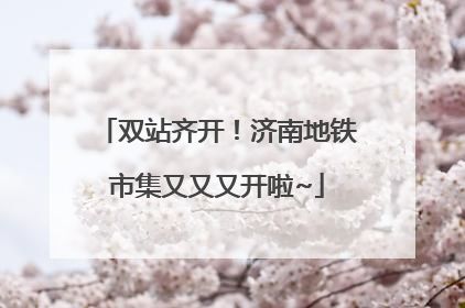 双站齐开！济南地铁市集又又又开啦~
