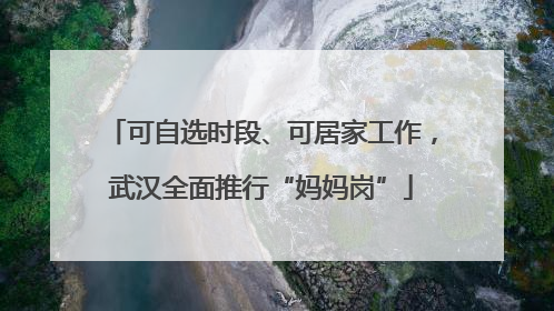 可自选时段、可居家工作，武汉全面推行“妈妈岗”