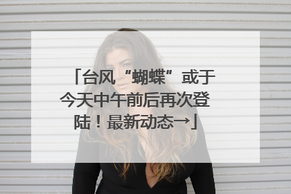 台风“蝴蝶”或于今天中午前后再次登陆！最新动态→