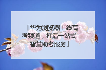 华为浏览器上线高考频道，打造一站式智慧助考服务