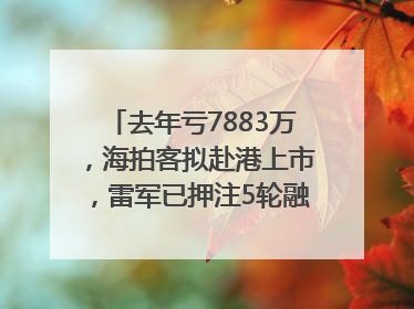 去年亏7883万，海拍客拟赴港上市，雷军已押注5轮融资｜IPO直通车