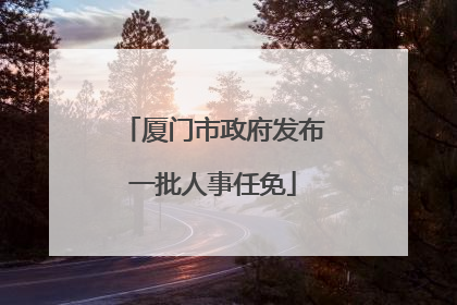 厦门市政府发布一批人事任免