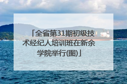 全省第31期初级技术经纪人培训班在新余学院举行(图)