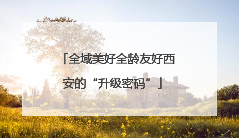 全域美好全龄友好西安的“升级密码”