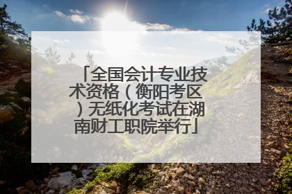 全国会计专业技术资格（衡阳考区）无纸化考试在湖南财工职院举行