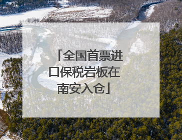 全国首票进口保税岩板在南安入仓