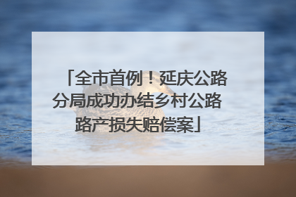 全市首例！延庆公路分局成功办结乡村公路路产损失赔偿案