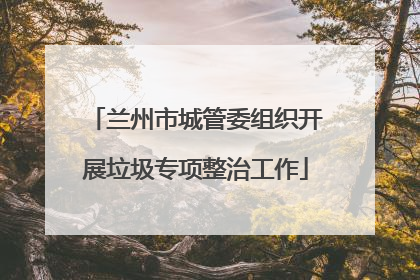兰州市城管委组织开展垃圾专项整治工作