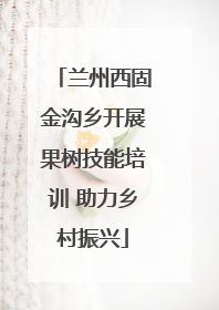 兰州西固金沟乡开展果树技能培训 助力乡村振兴