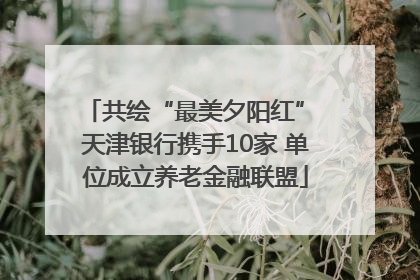 共绘“最美夕阳红” 天津银行携手10家 单位成立养老金融联盟
