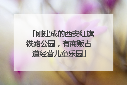 刚建成的西安红旗铁路公园，有商贩占道经营儿童乐园