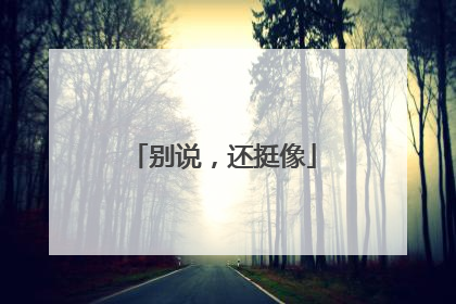别说，还挺像