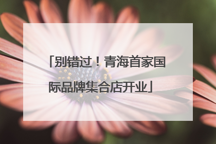 别错过！青海首家国际品牌集合店开业