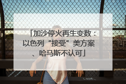 加沙停火再生变数：以色列“接受”美方案、哈马斯不认可