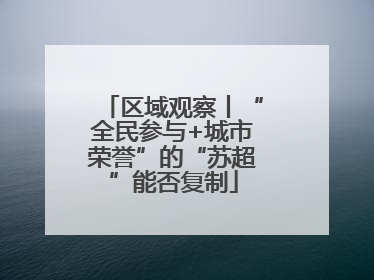 区域观察丨“全民参与+城市荣誉”的“苏超”能否复制