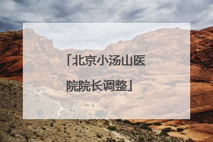 北京小汤山医院院长调整