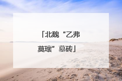 北魏“乙弗莫瓌”墓砖