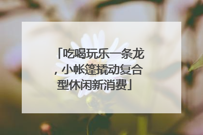 吃喝玩乐一条龙，小帐篷撬动复合型休闲新消费