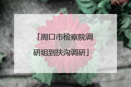 周口市检察院调研组到扶沟调研