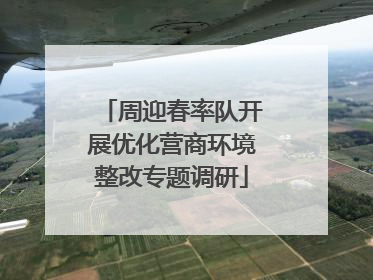 周迎春率队开展优化营商环境整改专题调研