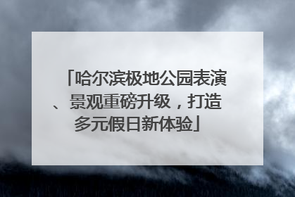 哈尔滨极地公园表演、景观重磅升级，打造多元假日新体验