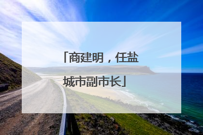 商建明，任盐城市副市长