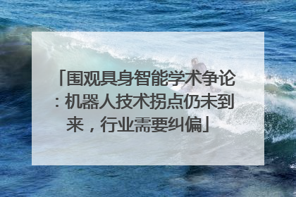 围观具身智能学术争论：机器人技术拐点仍未到来，行业需要纠偏