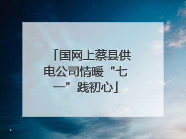 国网上蔡县供电公司情暖“七一”践初心