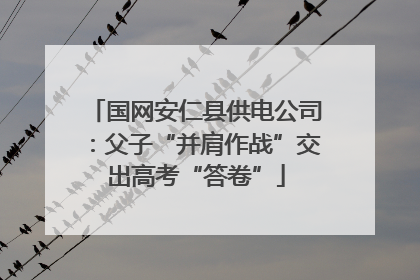 国网安仁县供电公司：父子“并肩作战”交出高考“答卷”