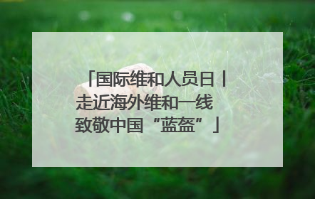国际维和人员日丨走近海外维和一线 致敬中国“蓝盔”