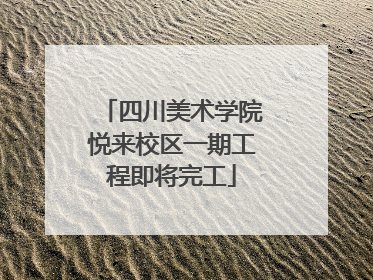 四川美术学院悦来校区一期工程即将完工