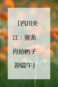 四川夹江：赛龙舟抢鸭子迎端午