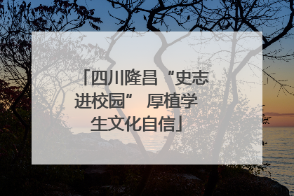 四川隆昌“史志进校园” 厚植学生文化自信