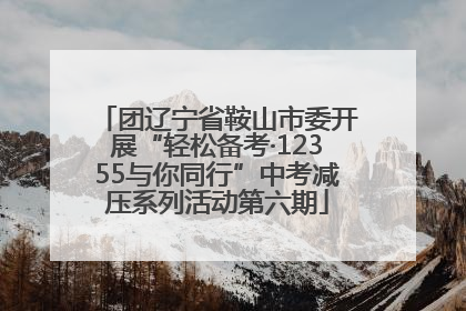 团辽宁省鞍山市委开展“轻松备考·12355与你同行”中考减压系列活动第六期