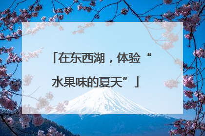 在东西湖，体验“水果味的夏天”
