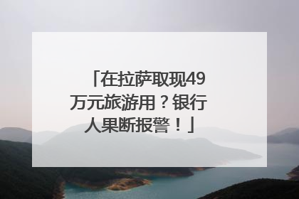 在拉萨取现49万元旅游用？银行人果断报警！