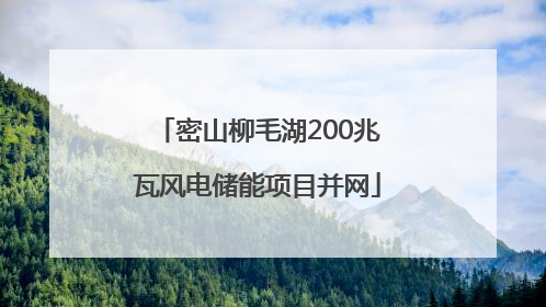密山柳毛湖200兆瓦风电储能项目并网