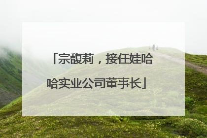 宗馥莉，接任娃哈哈实业公司董事长