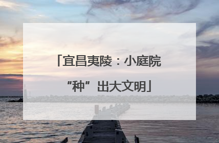 宜昌夷陵：小庭院“种”出大文明